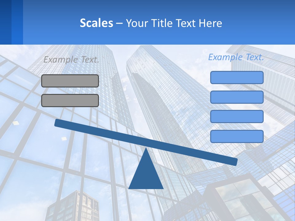 A Group Of Tall Buildings With A Blue Sky In The Background PowerPoint Template