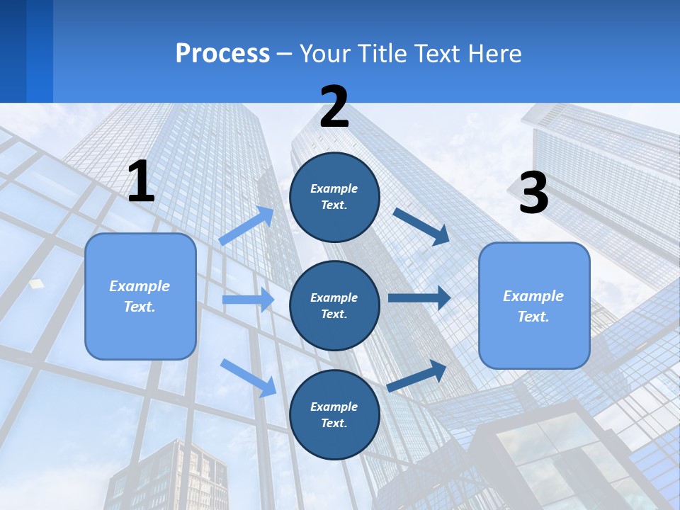 A Group Of Tall Buildings With A Blue Sky In The Background PowerPoint Template