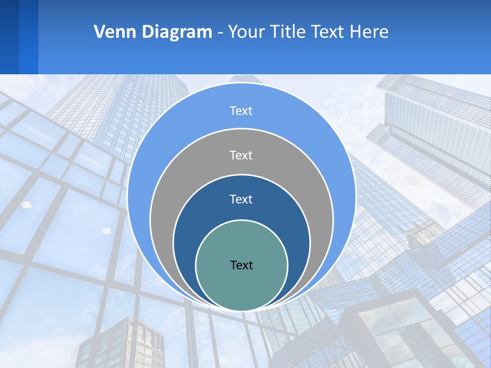 A Group Of Tall Buildings With A Blue Sky In The Background PowerPoint Template