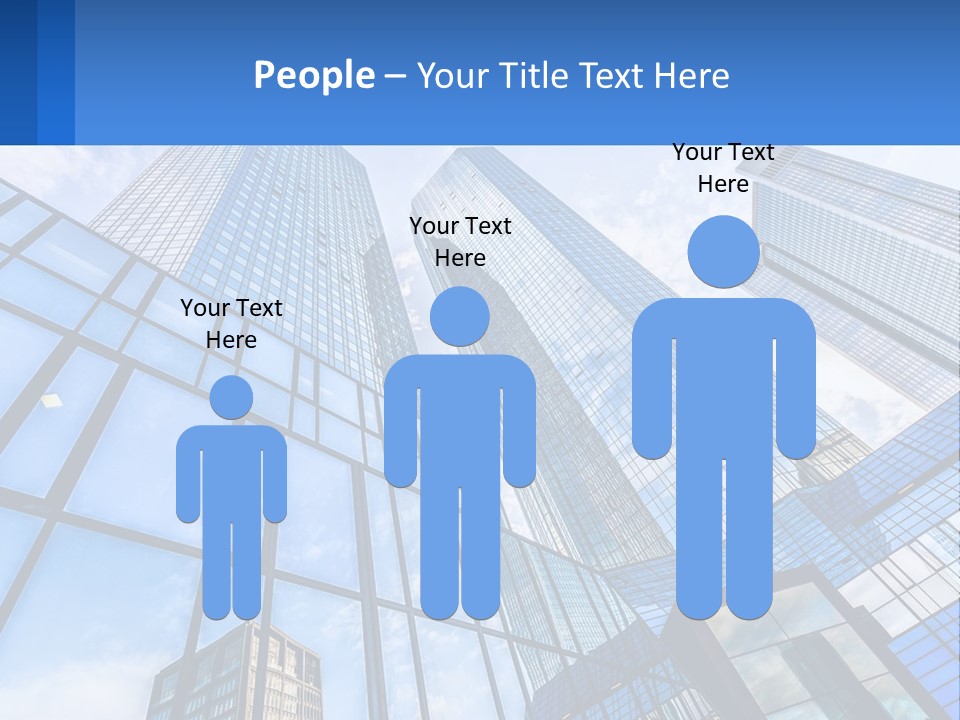 A Group Of Tall Buildings With A Blue Sky In The Background PowerPoint Template