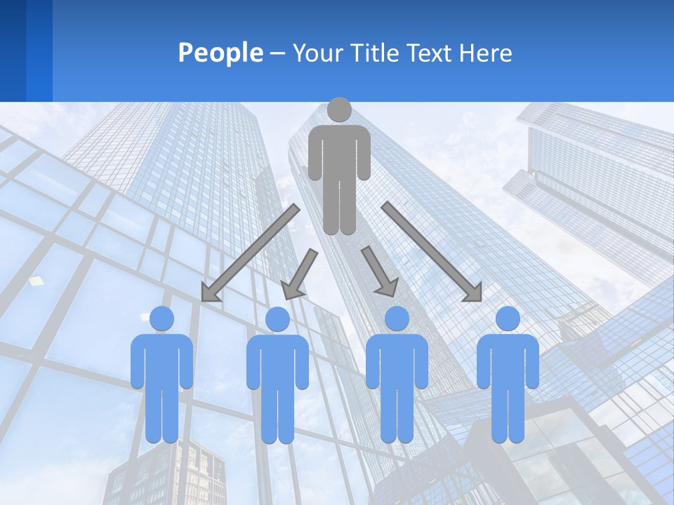 A Group Of Tall Buildings With A Blue Sky In The Background PowerPoint Template