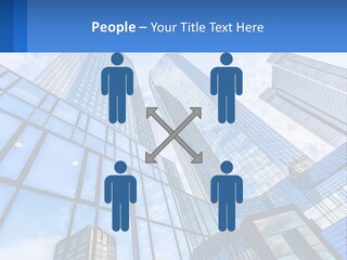 A Group Of Tall Buildings With A Blue Sky In The Background PowerPoint Template