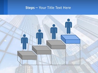 A Group Of Tall Buildings With A Blue Sky In The Background PowerPoint Template