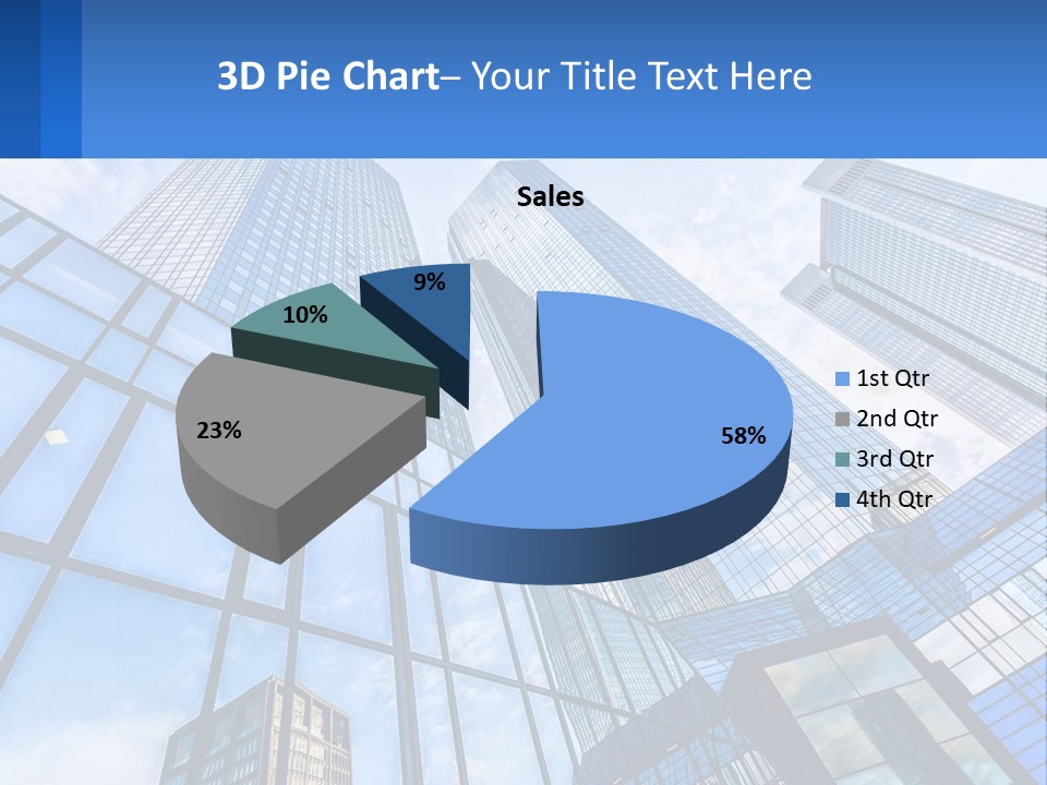 A Group Of Tall Buildings With A Blue Sky In The Background PowerPoint Template