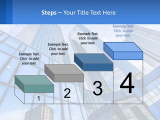 A Group Of Tall Buildings With A Blue Sky In The Background PowerPoint Template