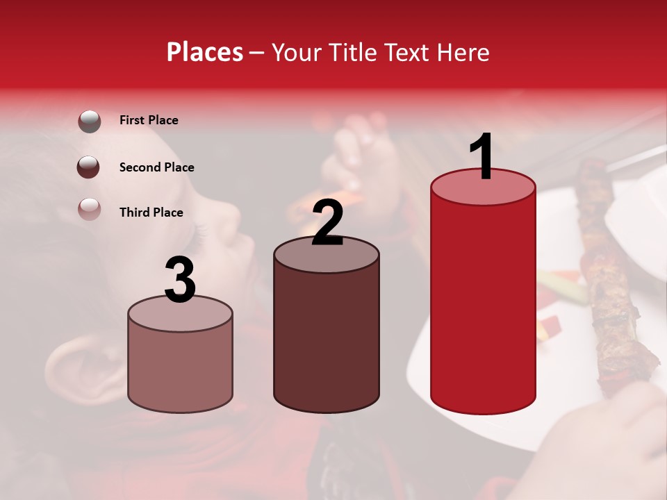 A Young Child Is Eating A Piece Of Food PowerPoint Template