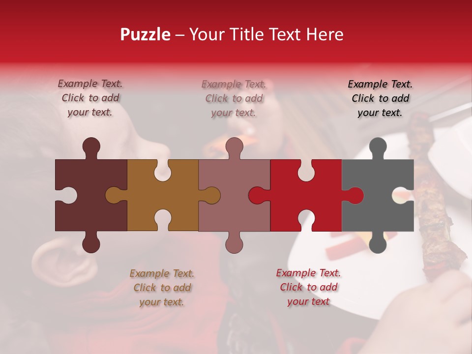 A Young Child Is Eating A Piece Of Food PowerPoint Template