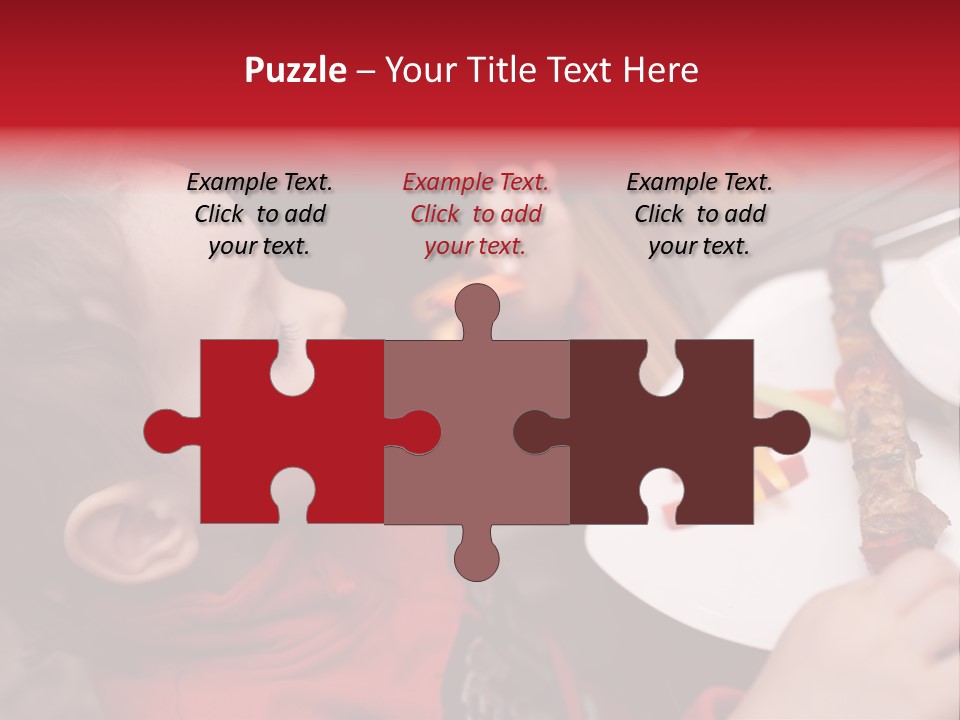 A Young Child Is Eating A Piece Of Food PowerPoint Template