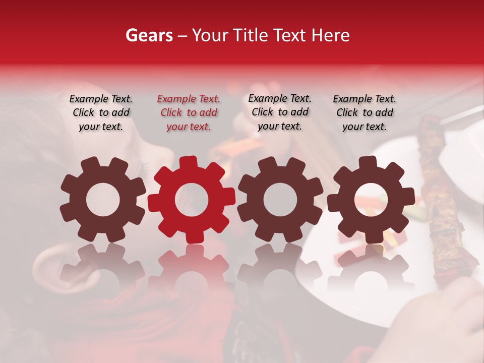 A Young Child Is Eating A Piece Of Food PowerPoint Template