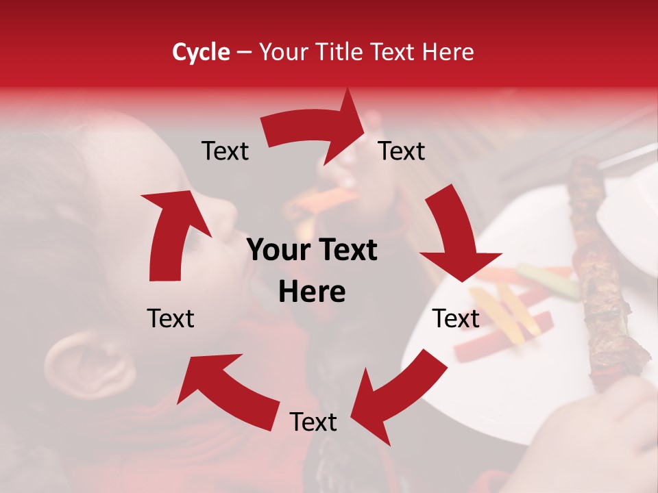 A Young Child Is Eating A Piece Of Food PowerPoint Template