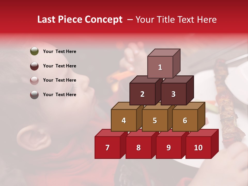 A Young Child Is Eating A Piece Of Food PowerPoint Template