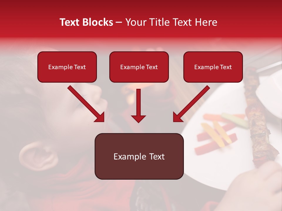 A Young Child Is Eating A Piece Of Food PowerPoint Template