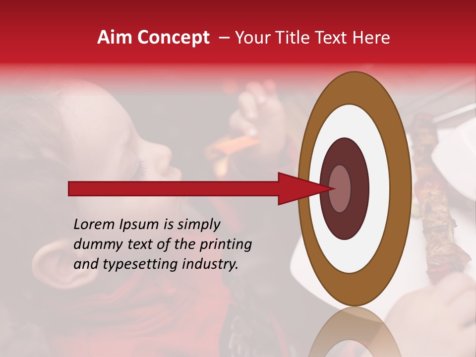 A Young Child Is Eating A Piece Of Food PowerPoint Template