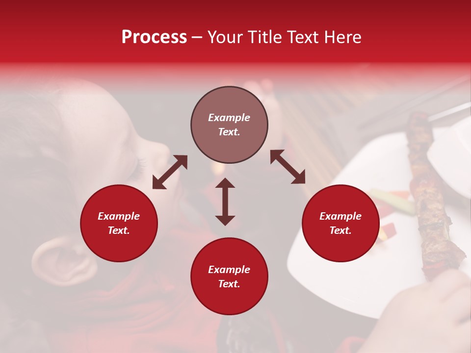 A Young Child Is Eating A Piece Of Food PowerPoint Template