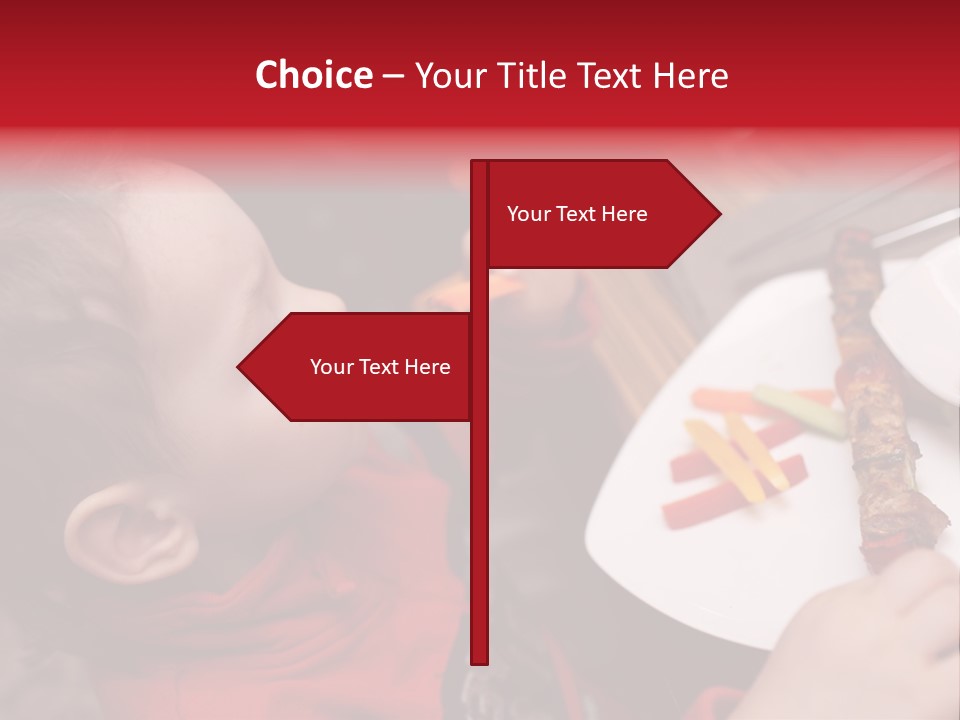 A Young Child Is Eating A Piece Of Food PowerPoint Template