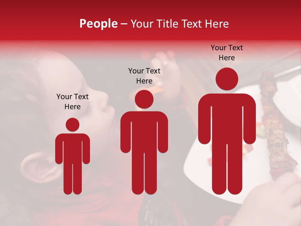 A Young Child Is Eating A Piece Of Food PowerPoint Template