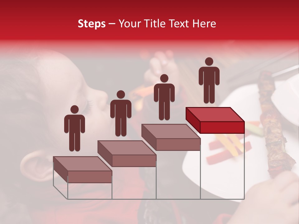 A Young Child Is Eating A Piece Of Food PowerPoint Template