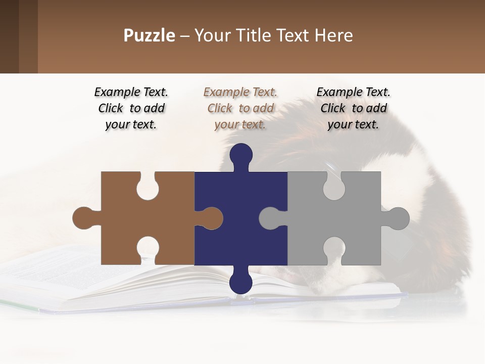 A Dog Laying Down With A Book And A Cell Phone PowerPoint Template