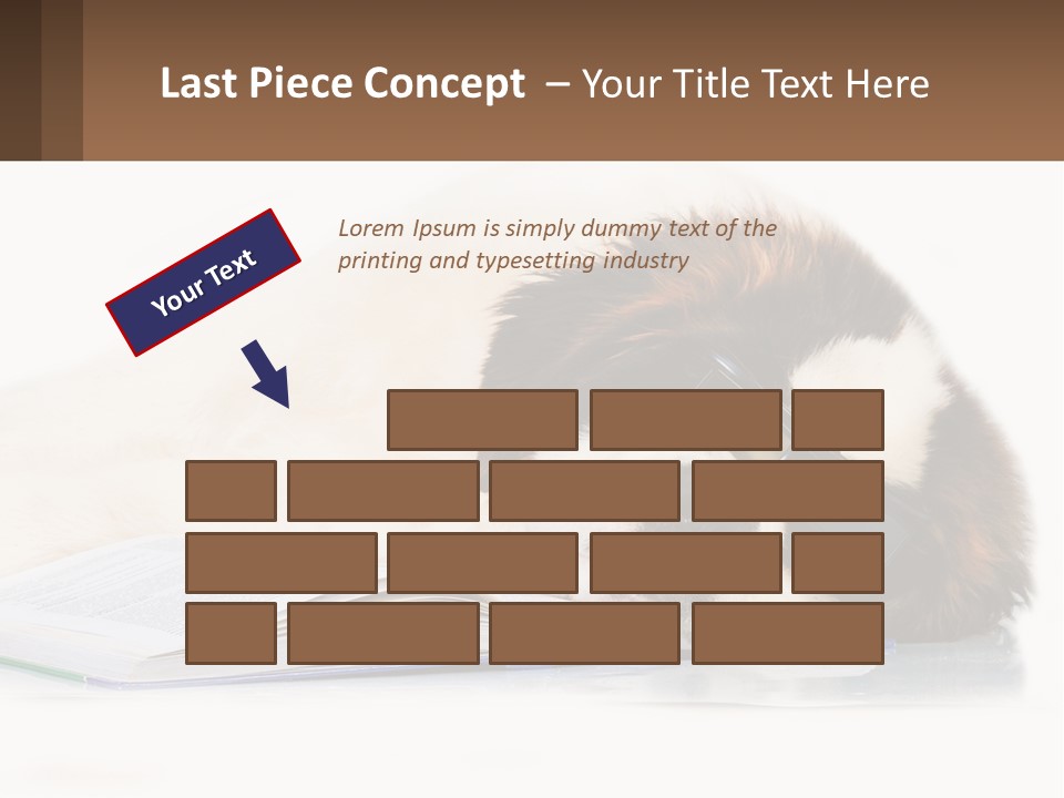 A Dog Laying Down With A Book And A Cell Phone PowerPoint Template