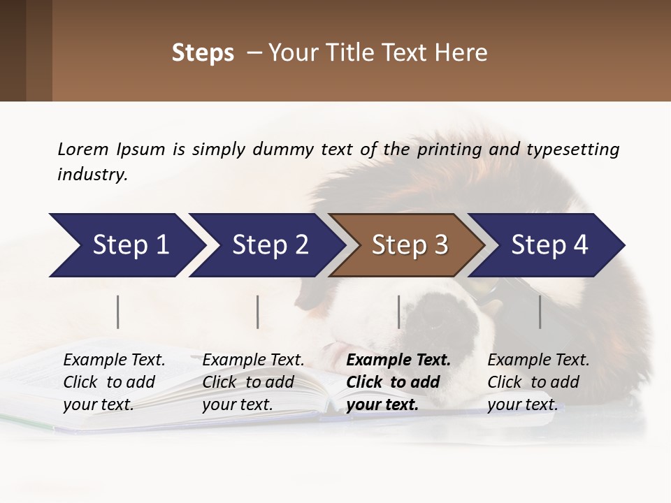 A Dog Laying Down With A Book And A Cell Phone PowerPoint Template