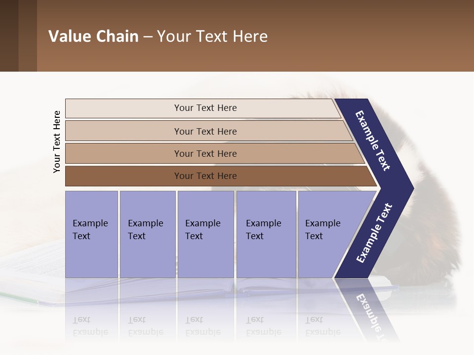 A Dog Laying Down With A Book And A Cell Phone PowerPoint Template