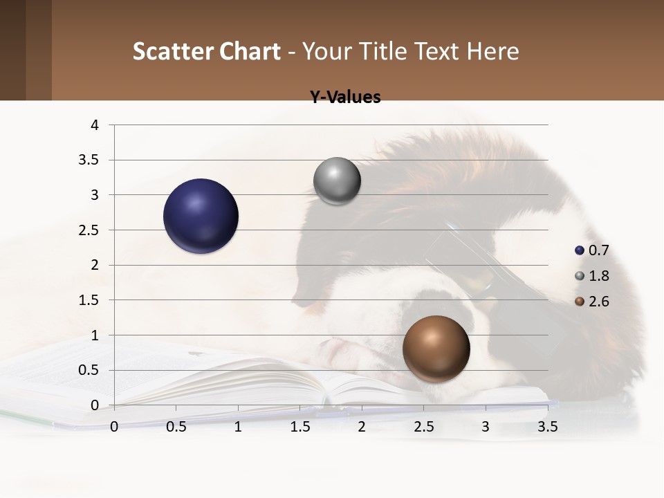 A Dog Laying Down With A Book And A Cell Phone PowerPoint Template