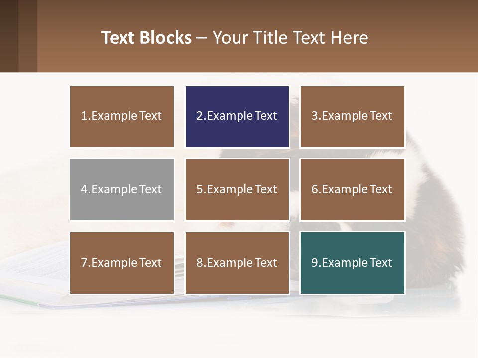 A Dog Laying Down With A Book And A Cell Phone PowerPoint Template