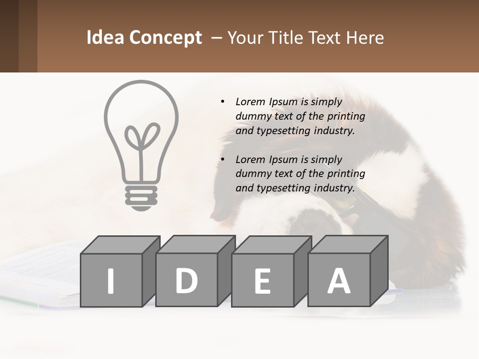 A Dog Laying Down With A Book And A Cell Phone PowerPoint Template