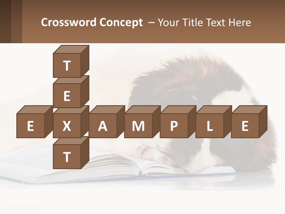 A Dog Laying Down With A Book And A Cell Phone PowerPoint Template