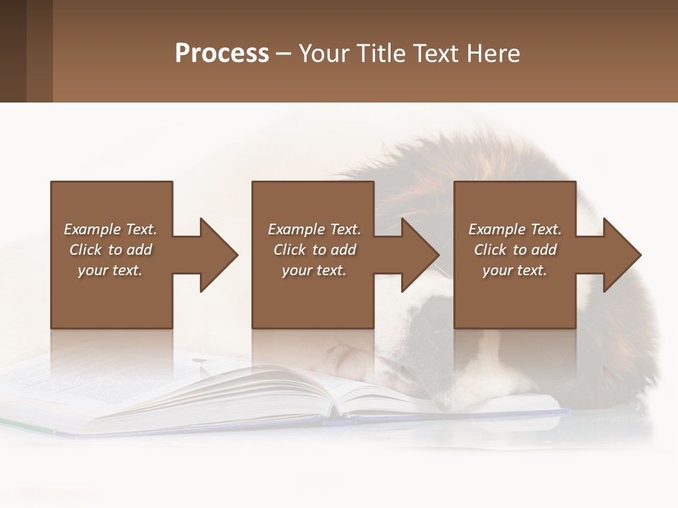 A Dog Laying Down With A Book And A Cell Phone PowerPoint Template