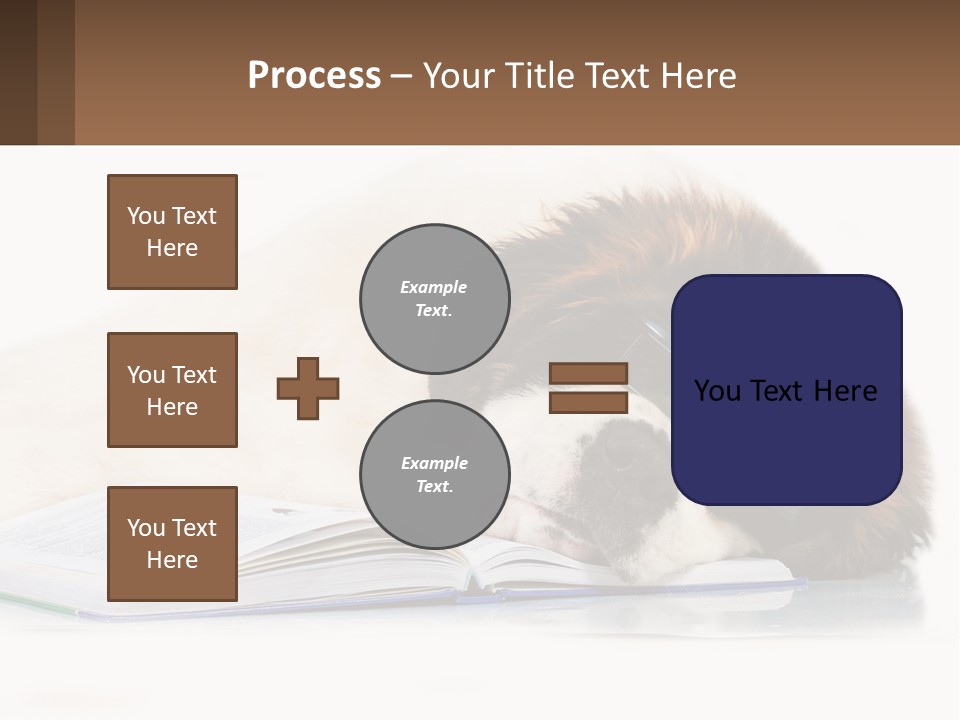 A Dog Laying Down With A Book And A Cell Phone PowerPoint Template