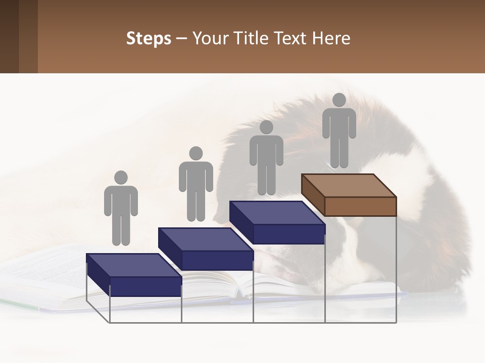 A Dog Laying Down With A Book And A Cell Phone PowerPoint Template