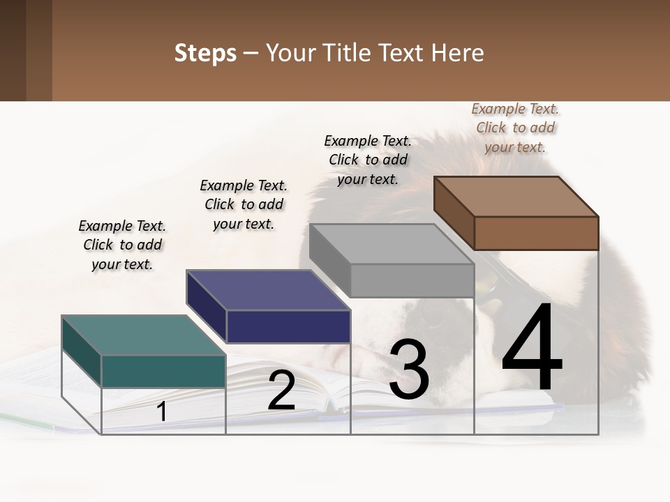 A Dog Laying Down With A Book And A Cell Phone PowerPoint Template