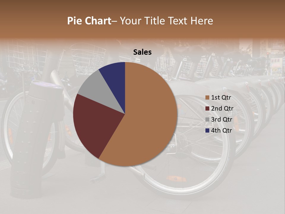 A Row Of Bicycles Parked Next To Each Other PowerPoint Template