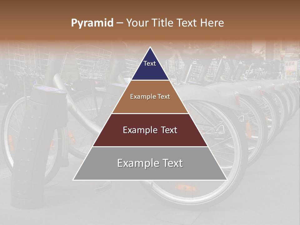 A Row Of Bicycles Parked Next To Each Other PowerPoint Template