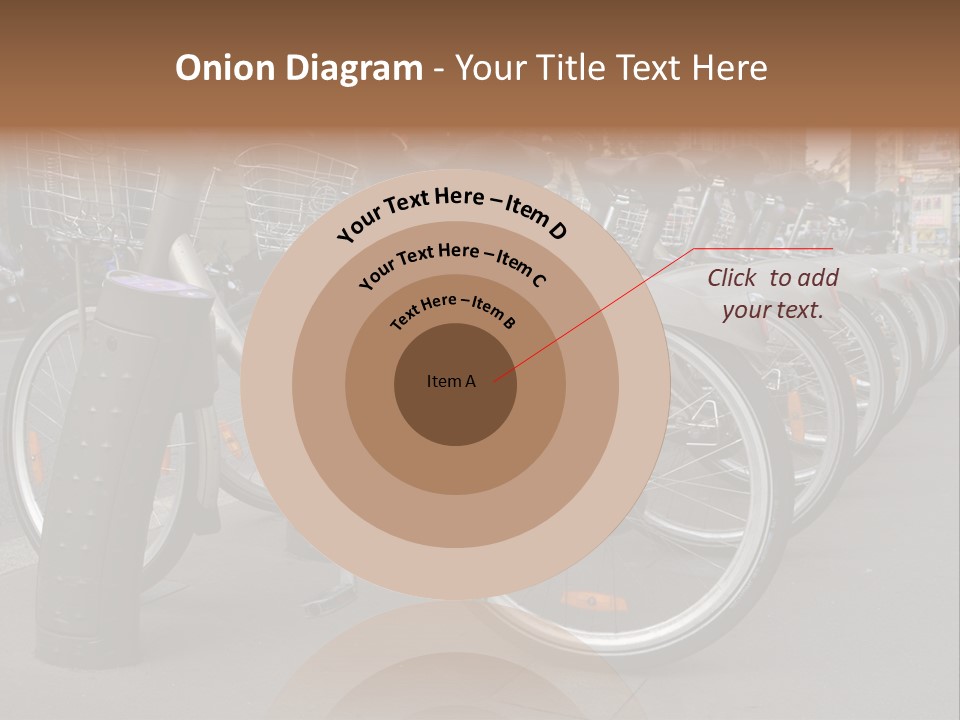 A Row Of Bicycles Parked Next To Each Other PowerPoint Template