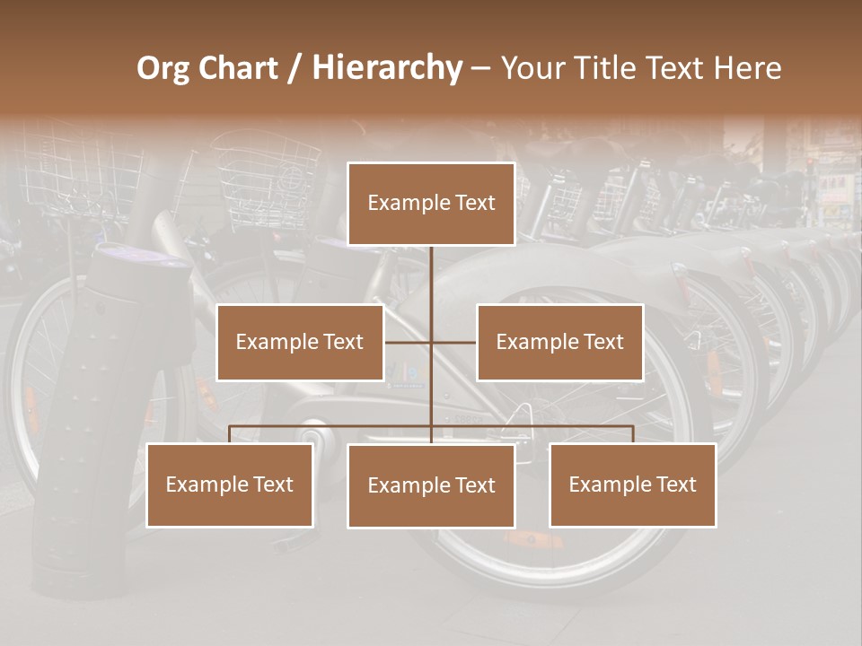 A Row Of Bicycles Parked Next To Each Other PowerPoint Template