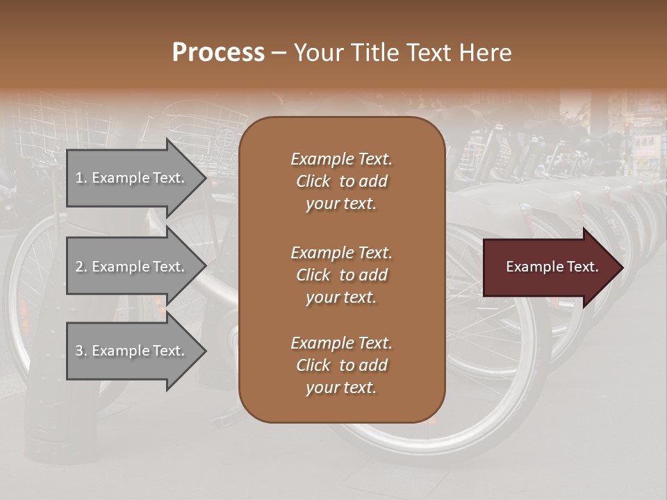 A Row Of Bicycles Parked Next To Each Other PowerPoint Template