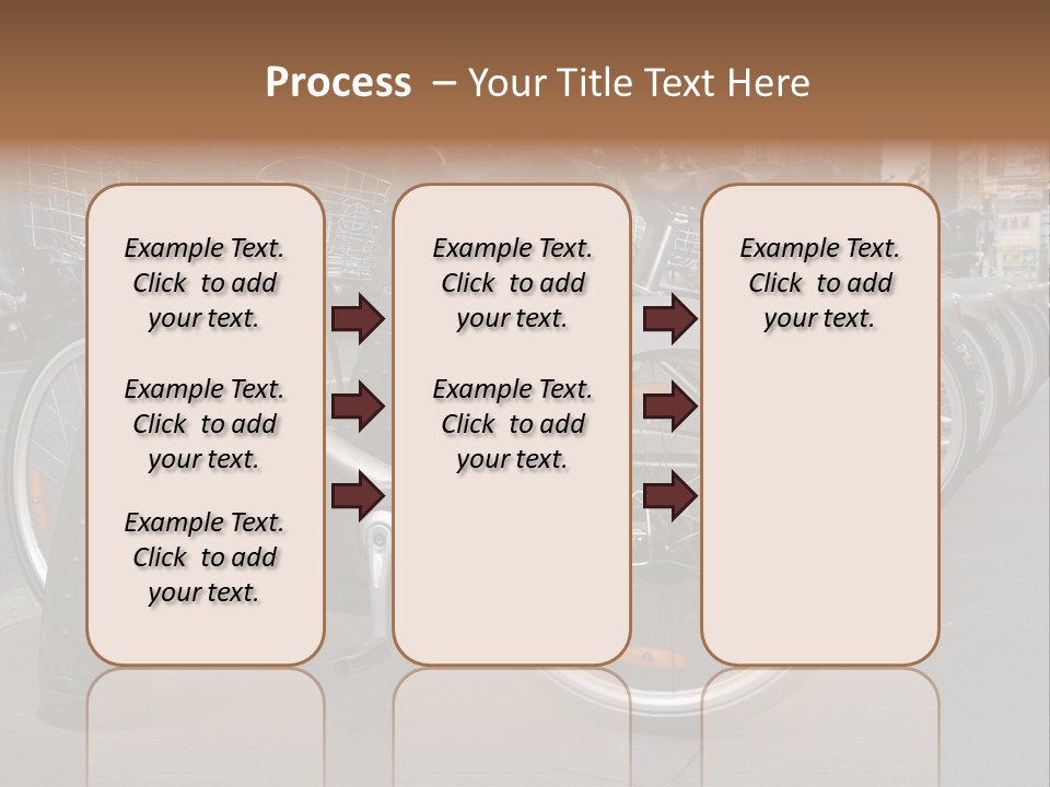 A Row Of Bicycles Parked Next To Each Other PowerPoint Template