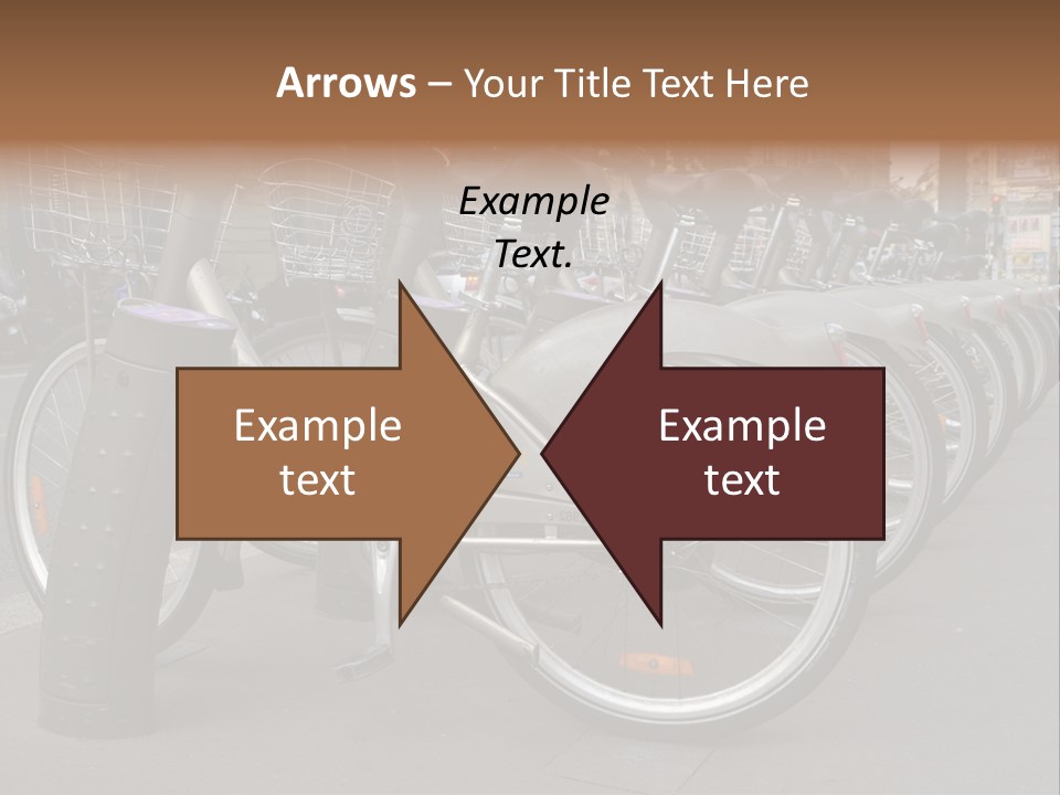 A Row Of Bicycles Parked Next To Each Other PowerPoint Template