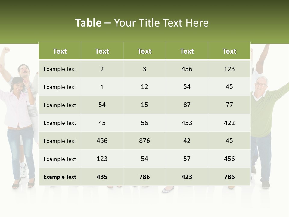 A Group Of People Standing Together With Their Arms In The Air PowerPoint Template