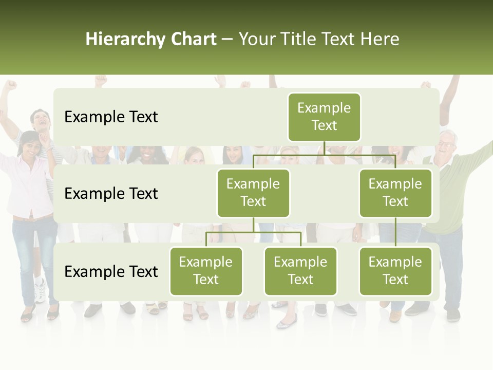 A Group Of People Standing Together With Their Arms In The Air PowerPoint Template