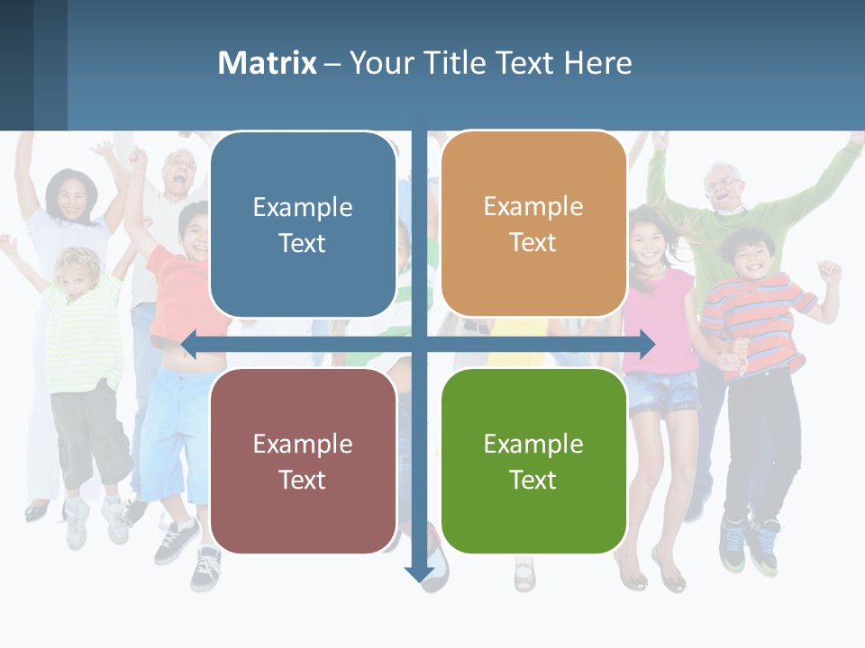 A Group Of Children Jumping In The Air PowerPoint Template