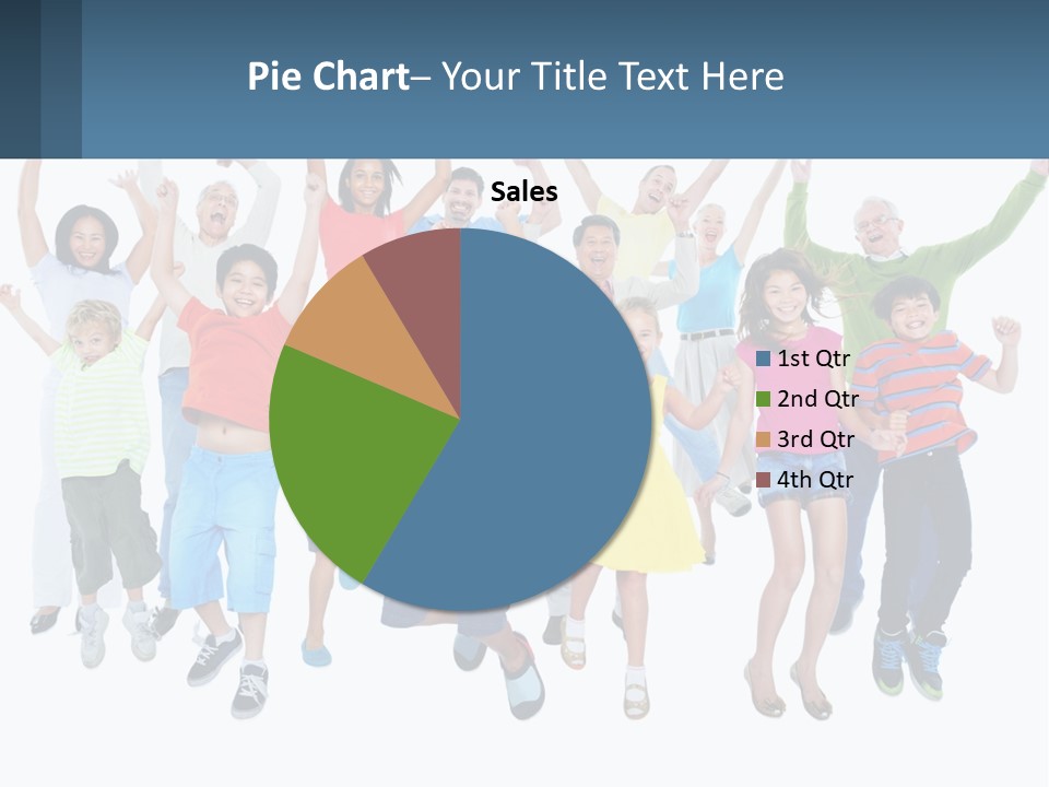 A Group Of Children Jumping In The Air PowerPoint Template