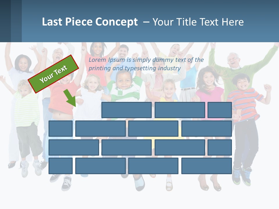 A Group Of Children Jumping In The Air PowerPoint Template