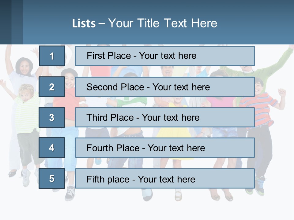 A Group Of Children Jumping In The Air PowerPoint Template