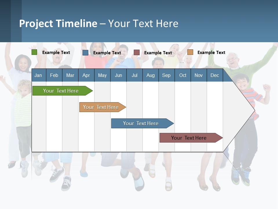 A Group Of Children Jumping In The Air PowerPoint Template