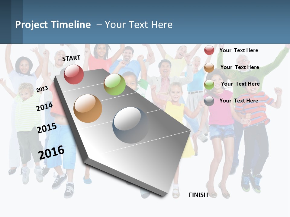 A Group Of Children Jumping In The Air PowerPoint Template