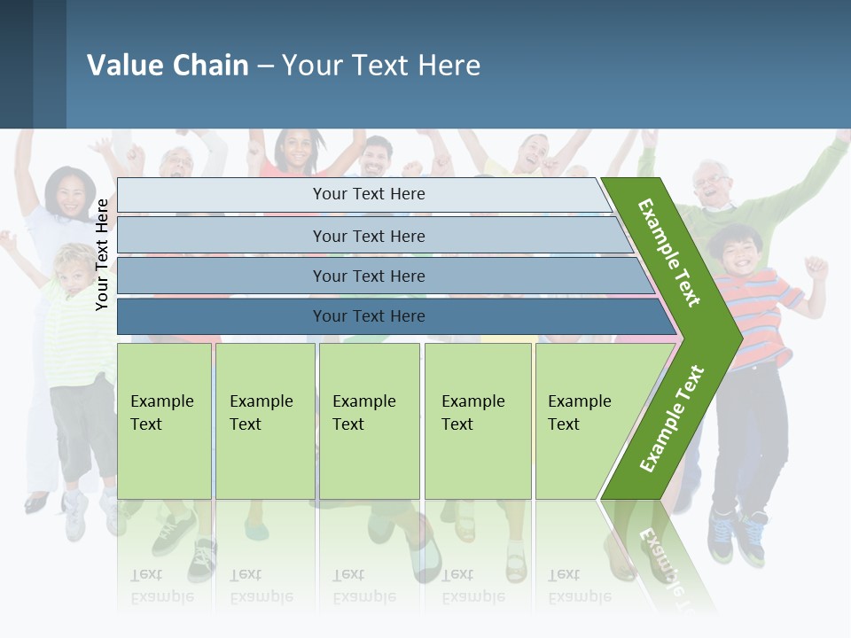 A Group Of Children Jumping In The Air PowerPoint Template