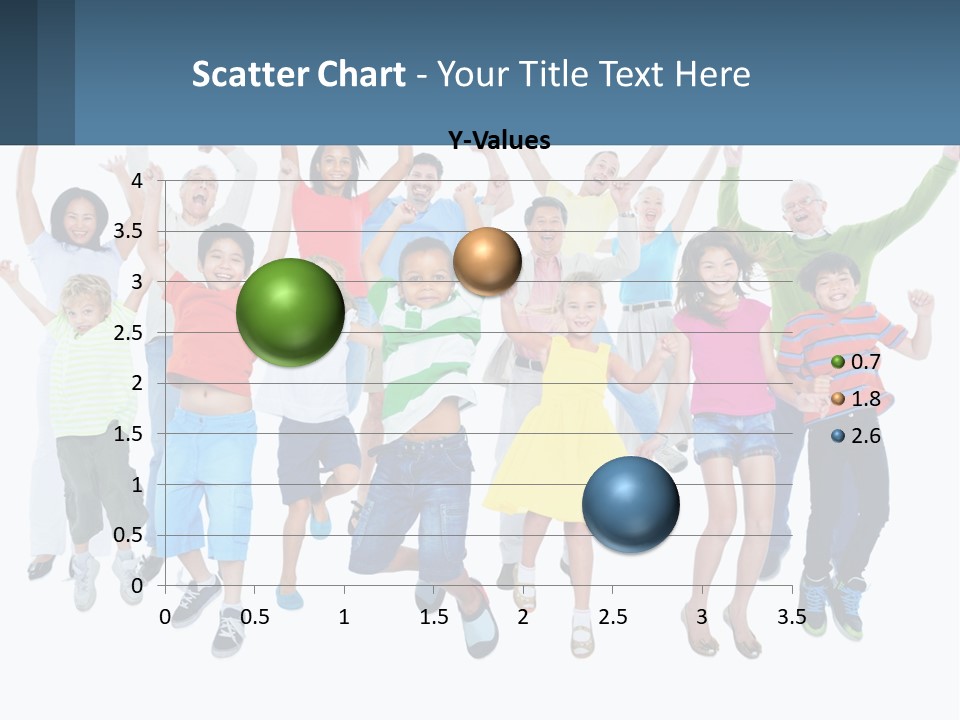 A Group Of Children Jumping In The Air PowerPoint Template
